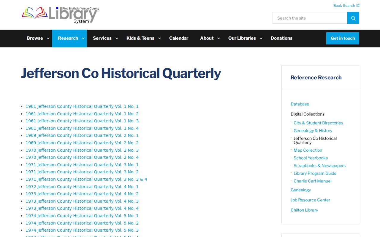 Pine Bluff city directory companion collection in the Historical Quarterly