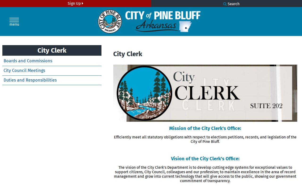Pine Bluff residents directory city clerk records office