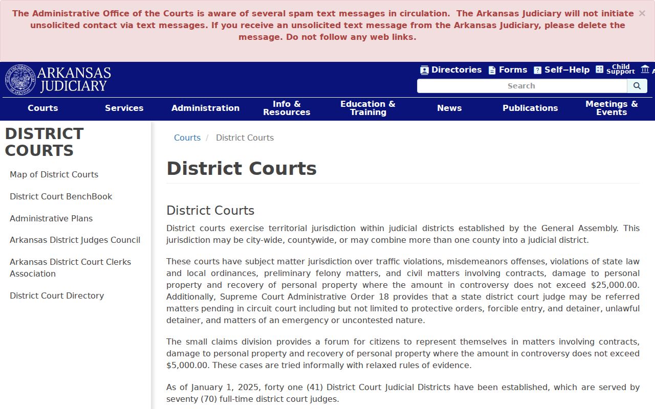Arkansas district court directory for a Pine Bluff resident lookup